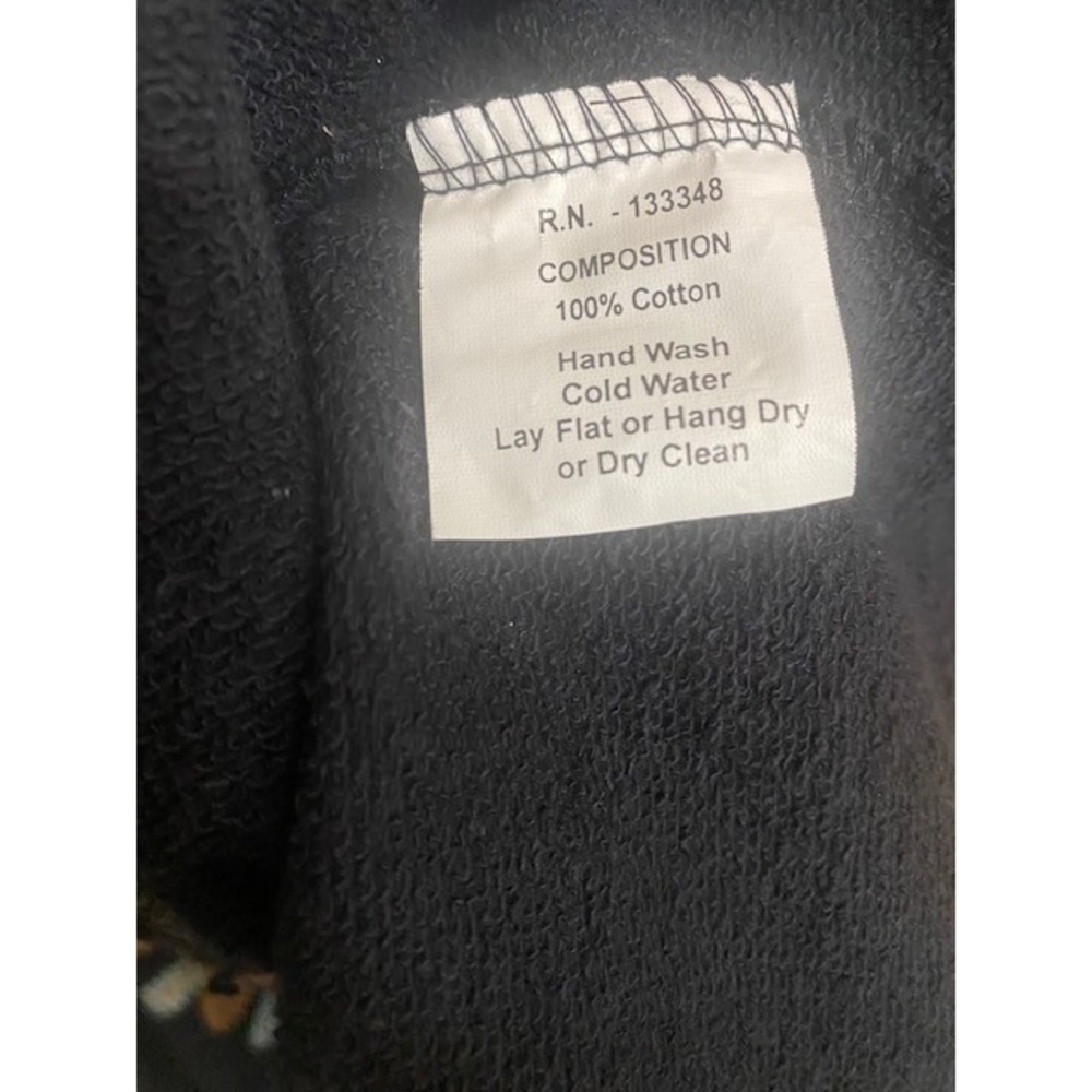Kyla Seo Black Cotton Embroidered Duster Coat Floral Cross Stitch Jacket Large - Picture 8 of 10